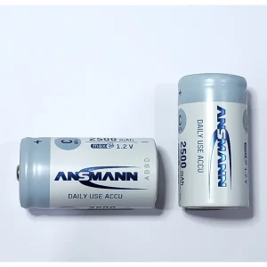 Pin trung sạc ANSMANN C2500 - (Baby C) vỉ 2 viên