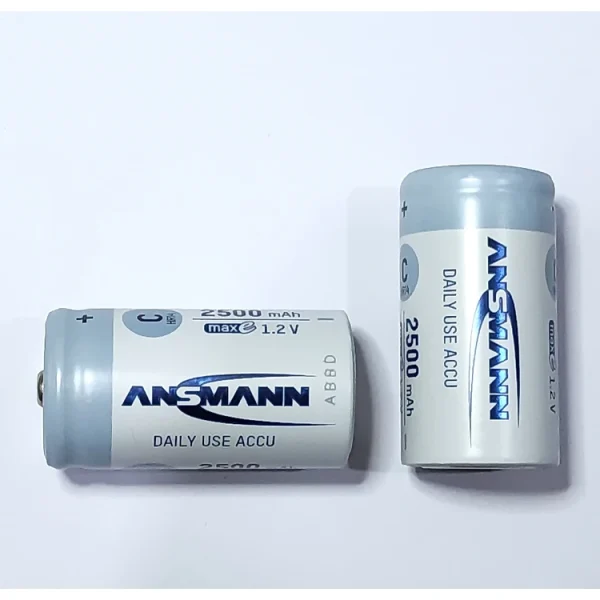 Pin trung sạc ANSMANN C2500 - (Baby C) vỉ 2 viên