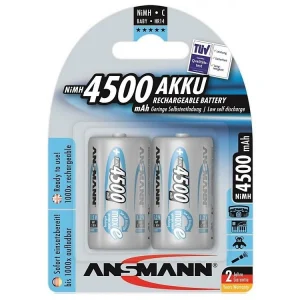 Pin trung sạc ANSMANN C4500 - (Baby C) vỉ 2 viên