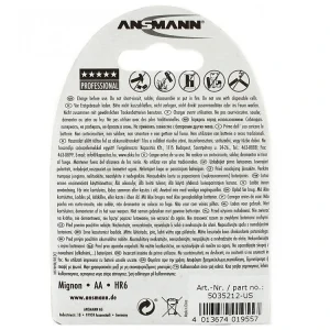 Pin Sạc 2850 Slim-US ANSMANN (Vỉ 4 Viên)
