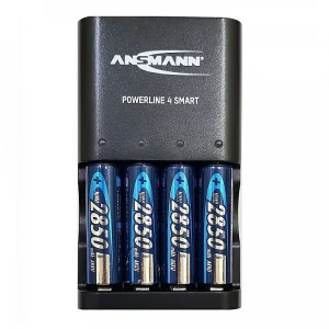 Combo Bộ sạc ANSMANN POWERLINE 4 Smart kèm 4 pin AA-2850-US