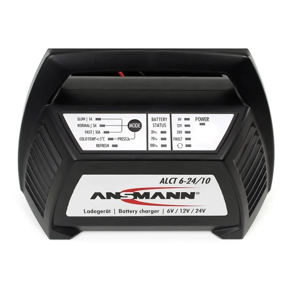 Bộ sạc Acquy đa năng ANSMANN ALCT 6-24V/10, Tặng kèm đèn đeo đầu ANSMANN HD3