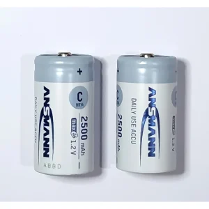 Pin trung sạc ANSMANN C2500 - (Baby C) vỉ 2 viên