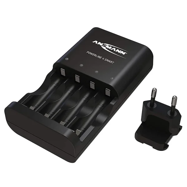Combo Bộ sạc ANSMANN POWERLINE 4 Smart kèm 4 pin AA-2850-US